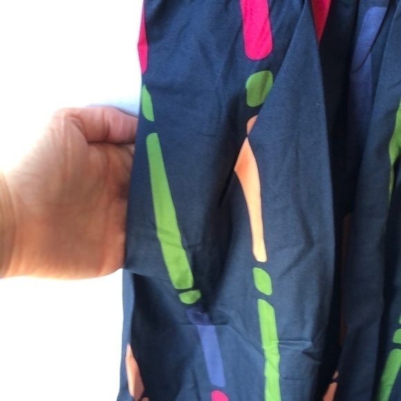 MODCLOTH Dress Scoop Neck Sleeveless Size XS Dress Pockets Art Wear Nav… - Picture 3 of 8